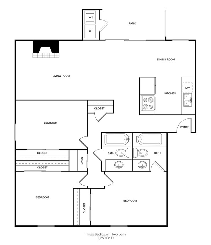 Laurie 3 Bed / 2 Bath 1250 - Laurie