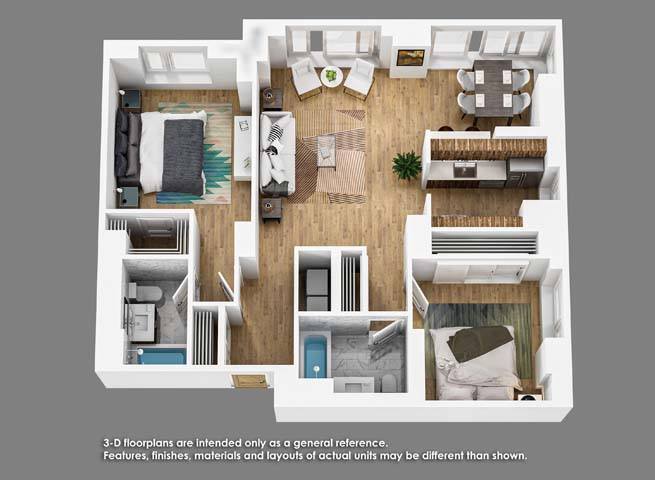 Floor Plan - 2 Bedroom 2 Bath- B07