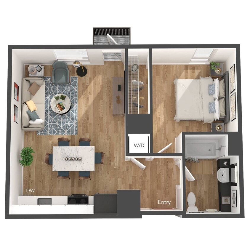 Floor Plan - 1 Bed/1 Bath