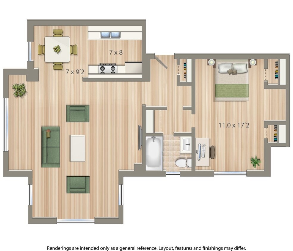 Floor Plan - 1 Bedroom I