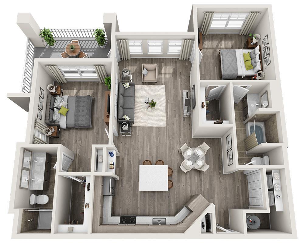 Floor Plan - Two Bedroom B2C