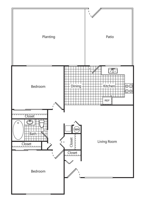 Floor Plan - 2/1_885