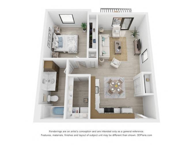 Floor Plan - One Bedroom B