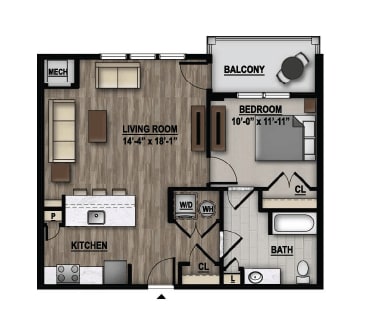 Floor Plan - 1E
