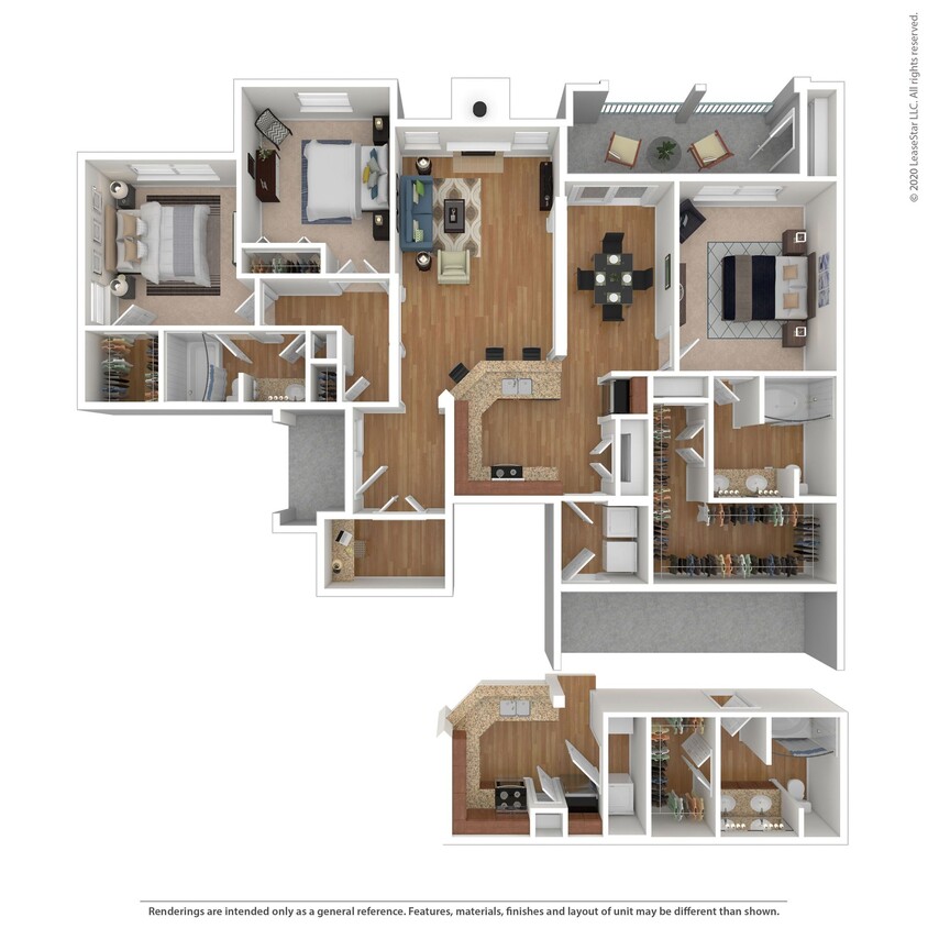 Floor Plan - 3 Bed 2 Bath 1628 SqFt (1514 Net)