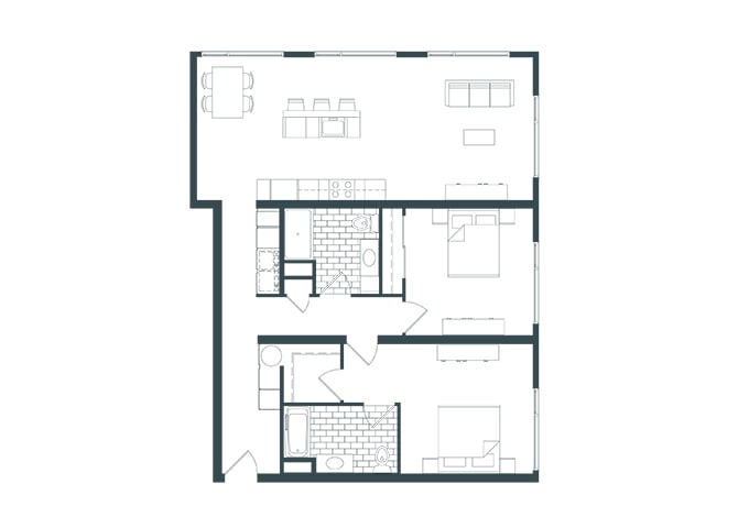Floor Plan - 2 Bedroom