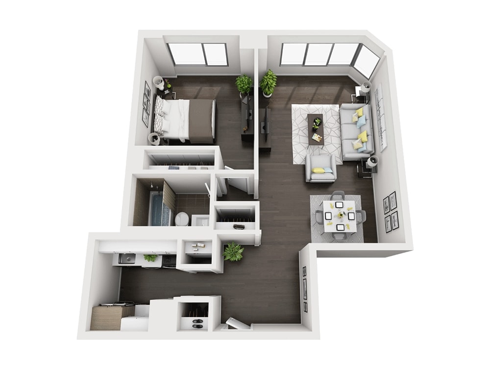 Floor Plan - One Bedroom A1F