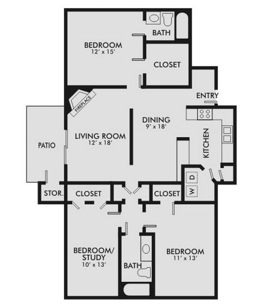Three Bed - Two Bath - 3 Bedroom