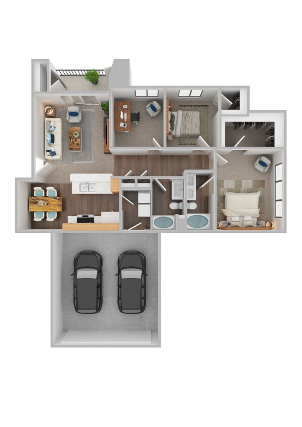 Floor Plan - The Sonoma w/ 2-Car Attached G