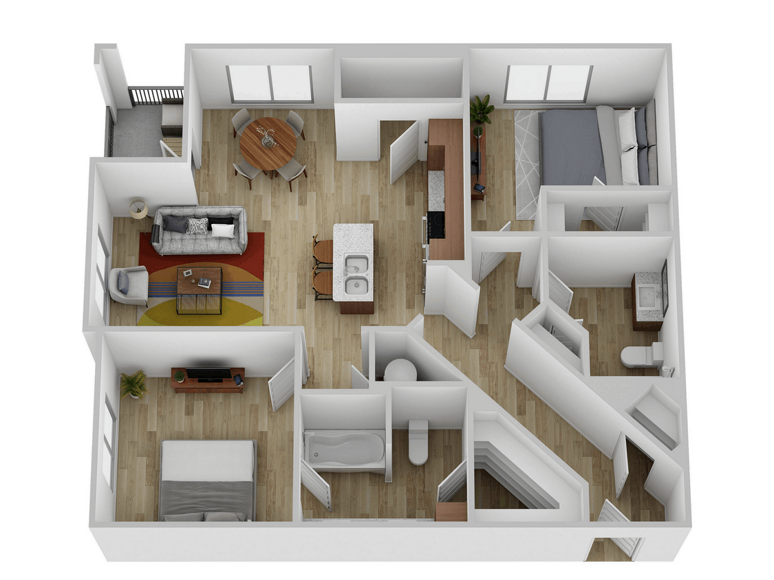 Katy Ranch 1265 SF 2025 - 2 Bed, 2 Bath (80% Income Restricted)