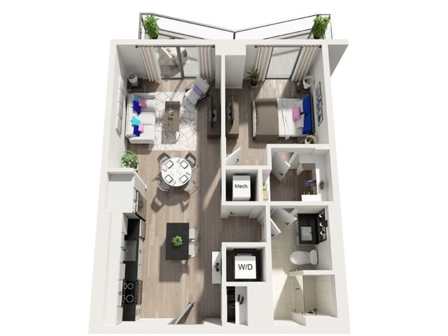 A3PH | 1x1 | 711 sq ft - A3PH