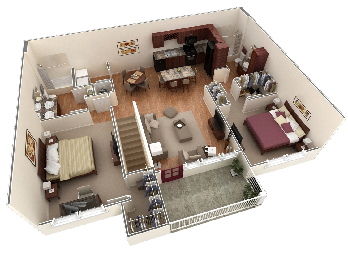 Floor Plan - 2 BR Grand Overlook Garage