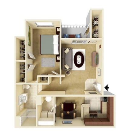 Floor Plan - 1x1