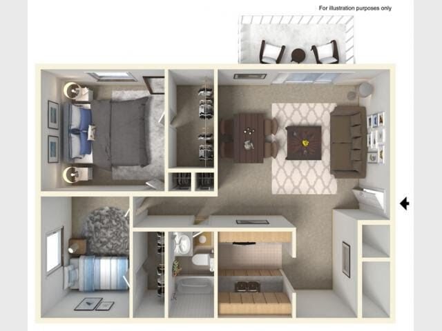 Floor Plan - 2x1A