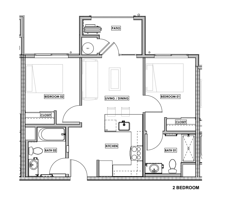Floor Plan - 2x1