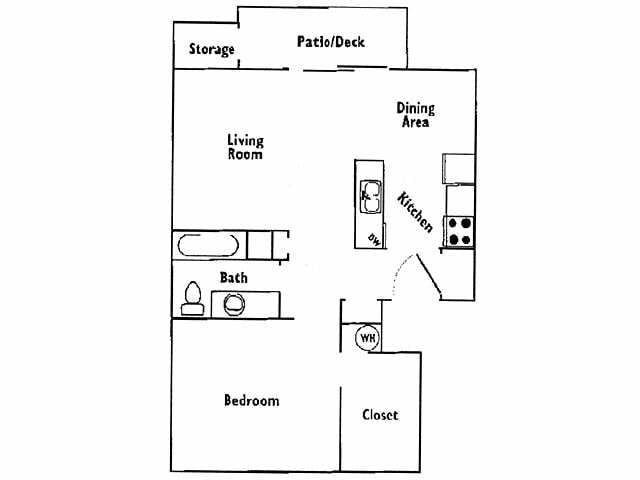 1BR/1BA - 1x1