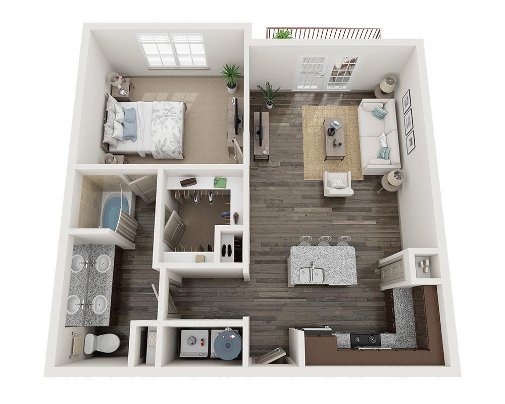 Floor Plan - One Bedroom A1C