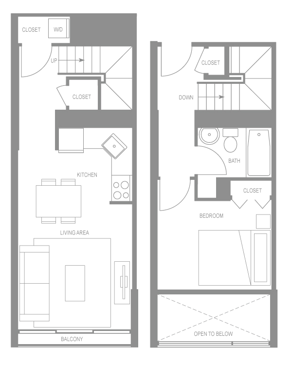 Floor Plan - Erbe One Bedroom Down A