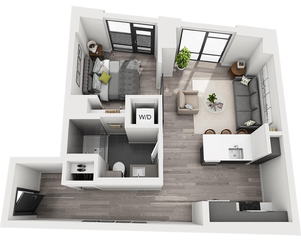 Floor Plan - One Bedroom A1Y