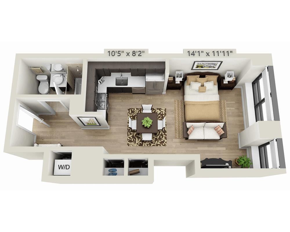 Floor Plan - Studio E1K