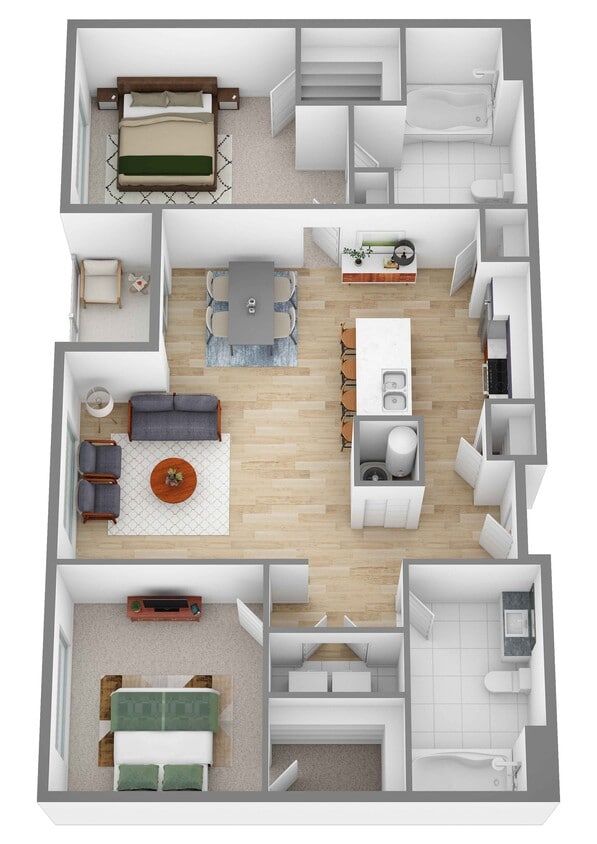 Sebastian 3 | 2 Bedroom | 2 Bath | 1065 SF - Sebastian 3