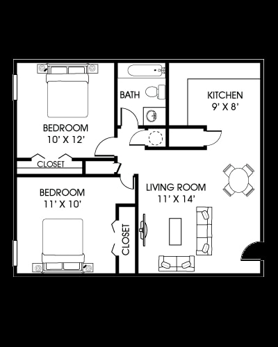 Sandalwood - 2 Bedroom x 1 Bath