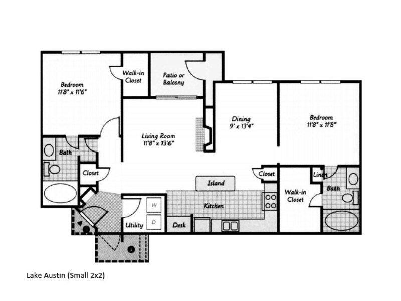 Floor Plan - 2X2-1055