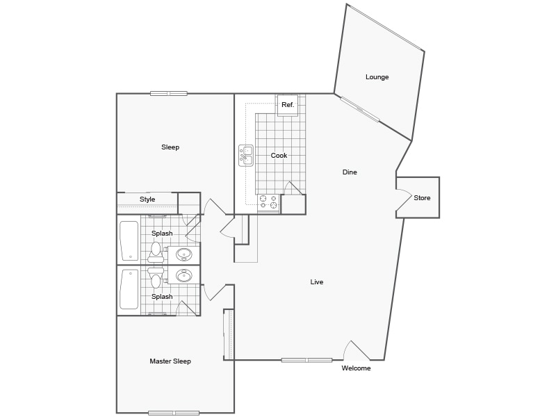 Floor Plan - 2X2L