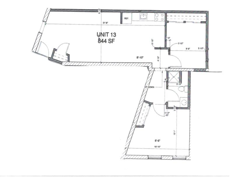 Unit 13: 2 Bed, 1 Bath at 1006 Congress - 1006 Congress Unit 13