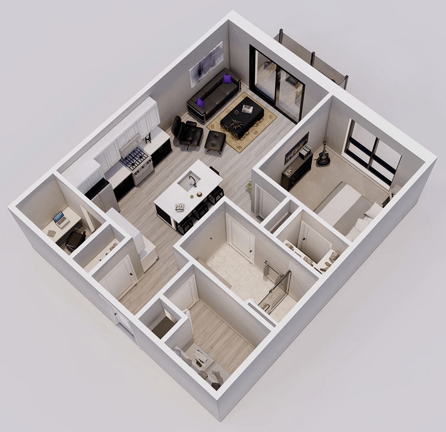 Floor Plan - Lilacia Furnished Executive Guest Suite