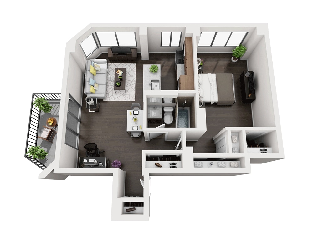 Floor Plan - One Bedroom A1P