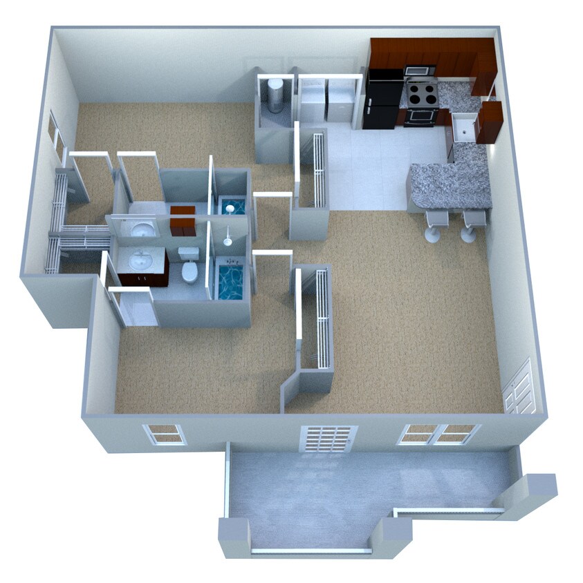Floor Plan - Custom Deluxe III Executive Suite - Fully Furni...