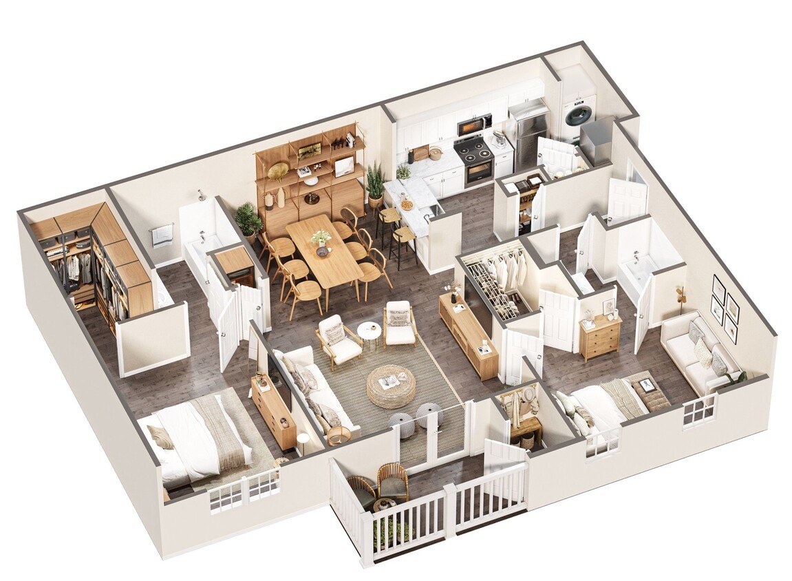 Floor Plan - 2 Bed 2 Bath Classic