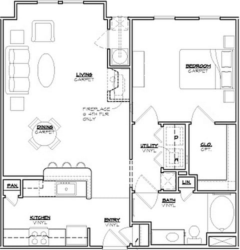 Jefferson at Dedham Station - Reagan - 1 Beds - 1 Baths - 886 Sq. ft. - Reagan