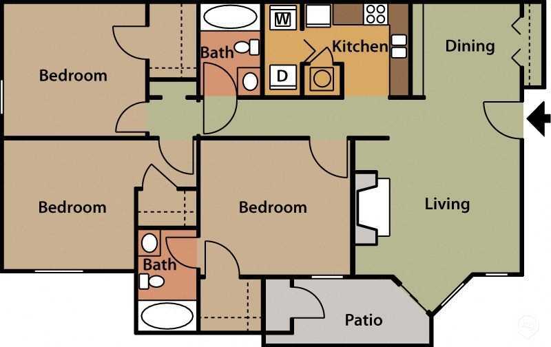 Floor Plan - Three Bedroom