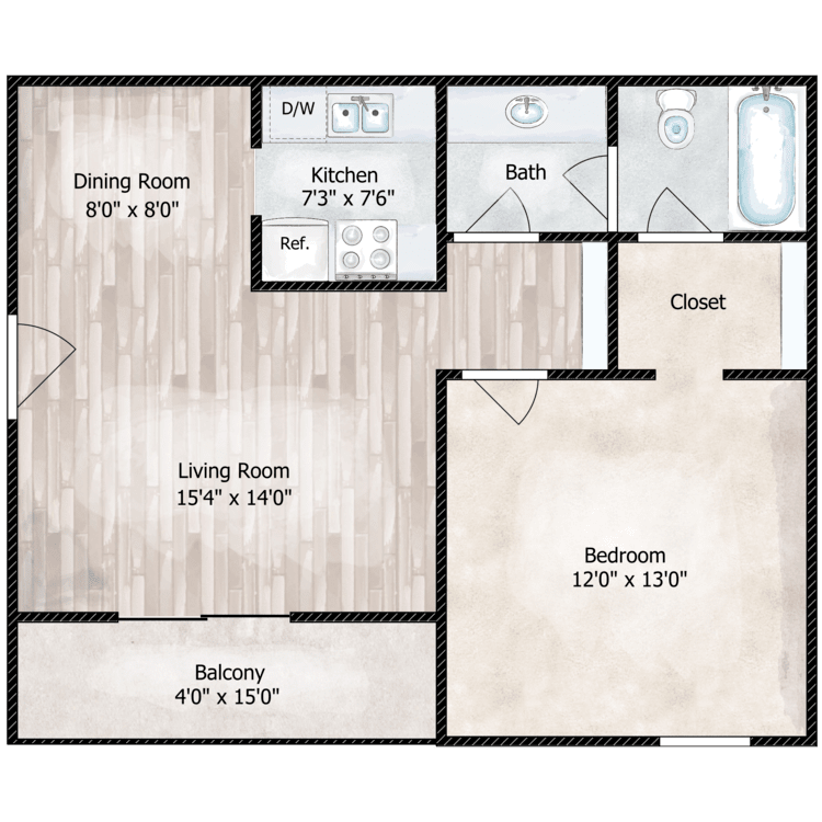 1x1_172573.png - 1 Bed 1 Bath