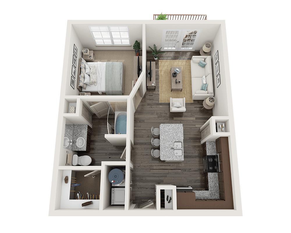 Floor Plan - One Bedroom A1A