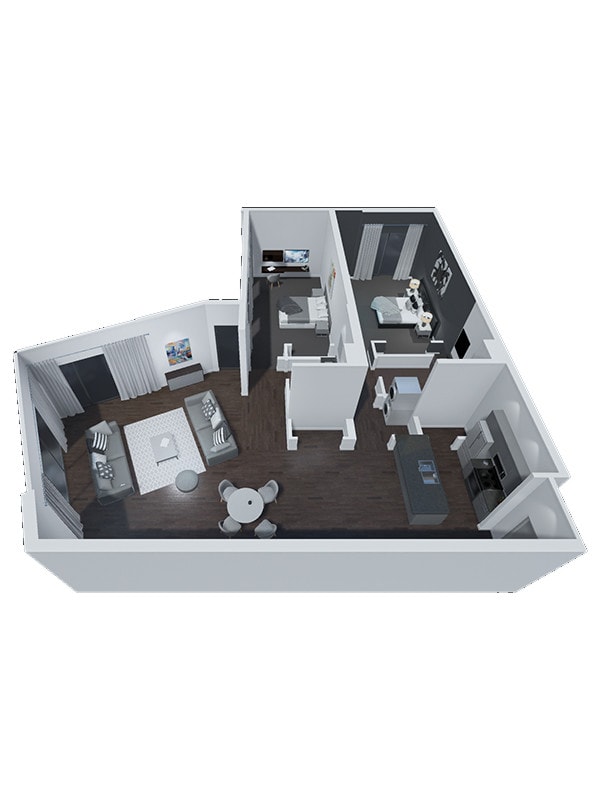 Floor Plan - Two Bed, Two Bath (C2)