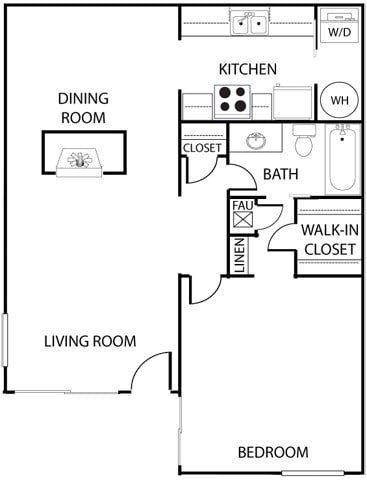 Floor Plan - 1A | One Bedroom