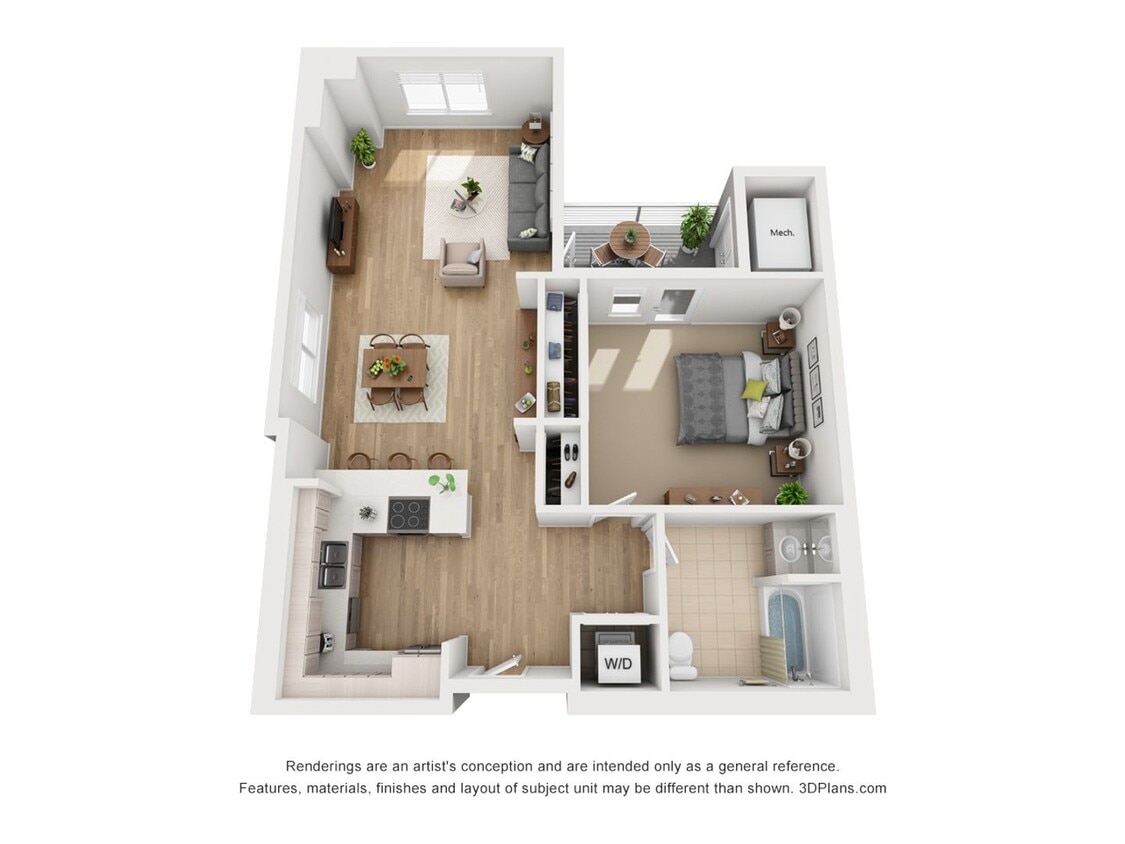 Floor Plan - 1x1F-977-p2