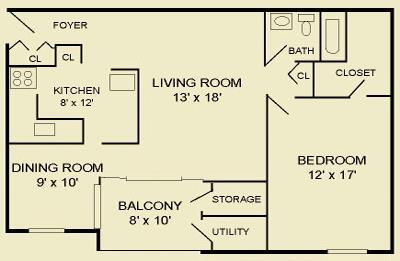 Floor Plan - (1C) Chestnut