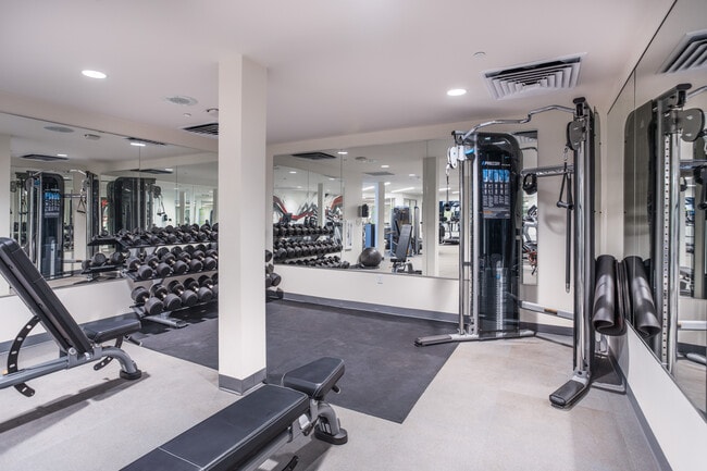 Stay active with a fully equipped fitness center right at home. - The Broadway
