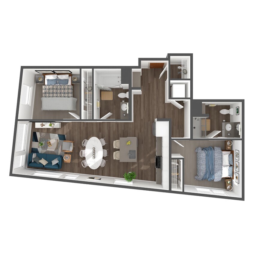 Floor Plan - 2 Bed/2 Bath-B4.1