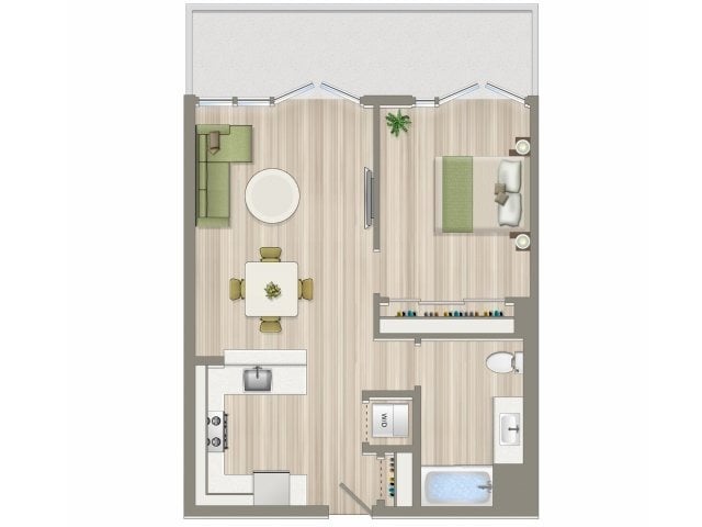 1b1b-sr1, 696 sq, 1x1 - 1 Bed/1 Bath- A3