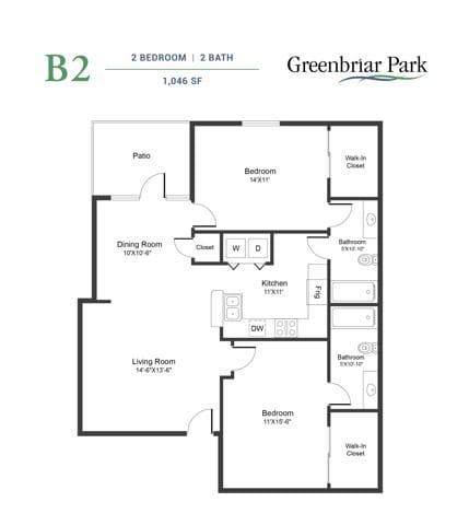B2R - 2x2 Floor Plan - B2R