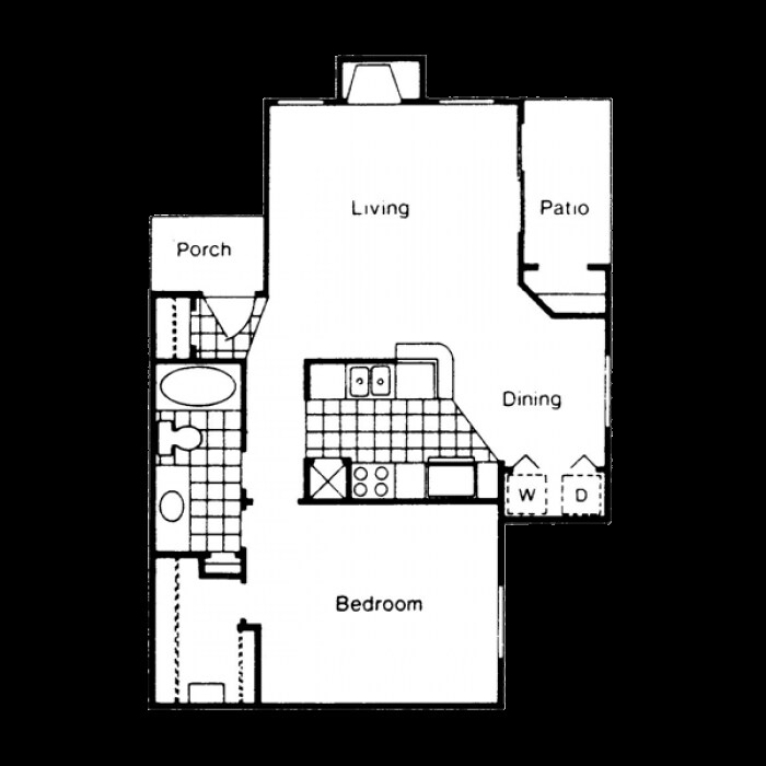 707 SF Floor Plan - A3