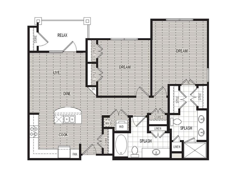 Dalian Monterrey Village - B3 - 2 Beds - 2 Baths - 1079 Sq. ft. - B3