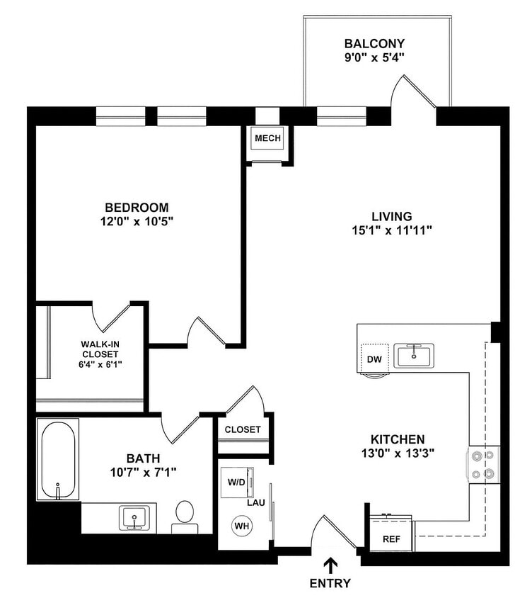A6 Floor plan W Dimensions - A6