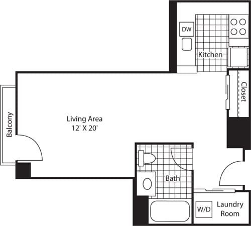 Floor Plan - Studio 518