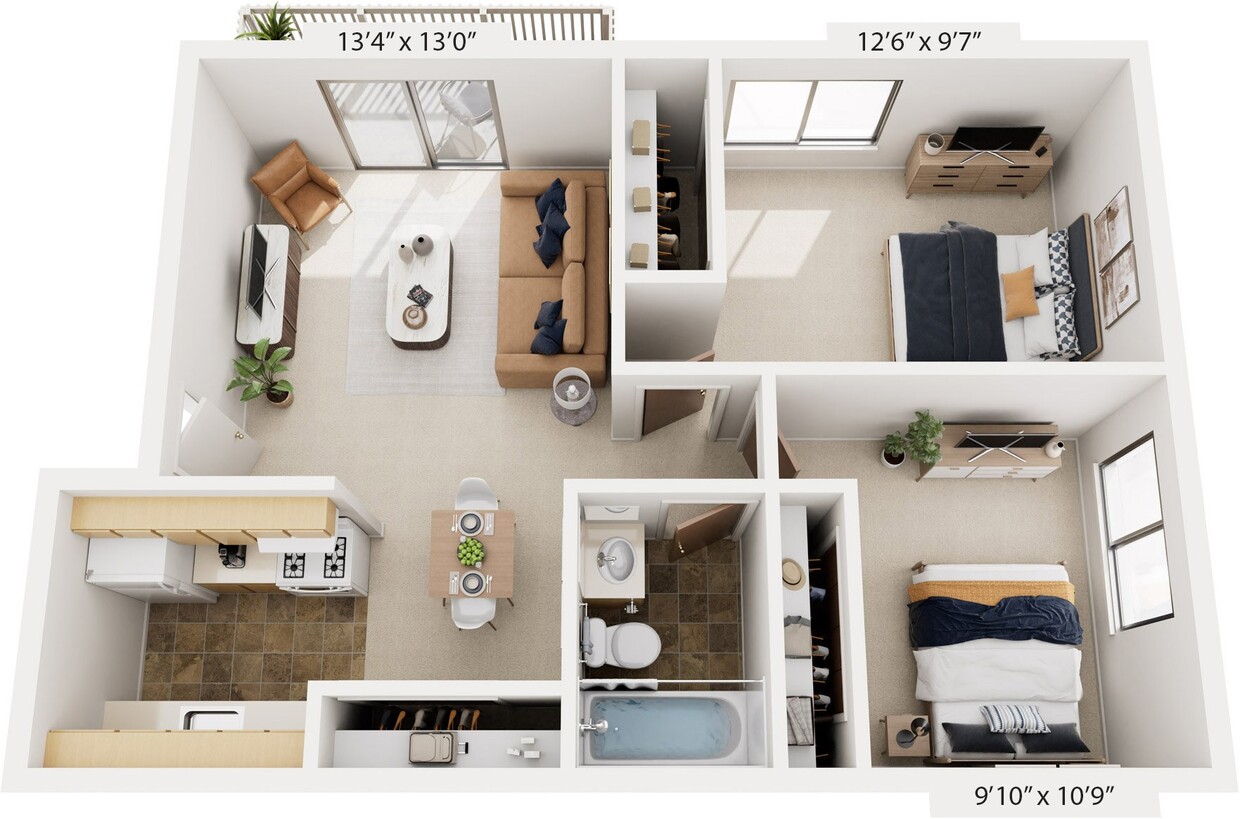 Floor Plan - Two Bedroom - Standard